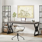 Bureau de direction gris/brun, individuel, 160 cm