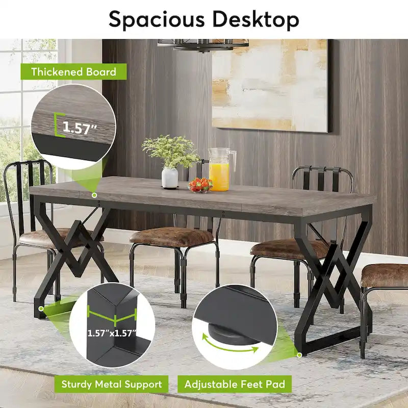 Bureau de direction gris/brun, individuel, 160 cm