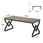 Bureau de direction gris/brun, individuel, 160 cm