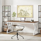 Bureau de direction gris/brun, individuel, 160 cm