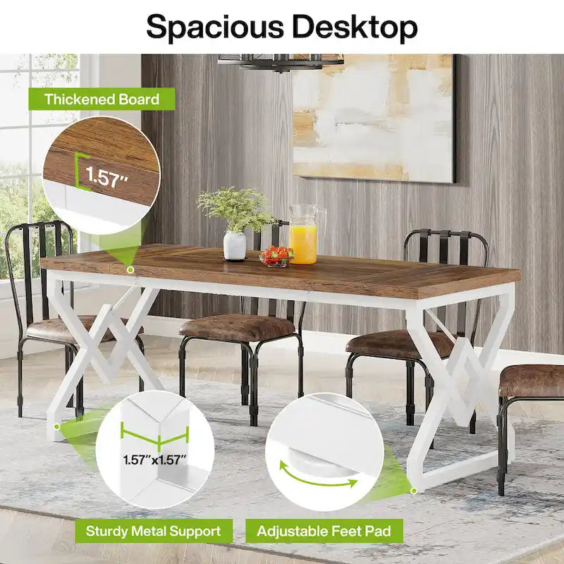 Bureau de direction gris/brun, individuel, 160 cm