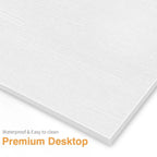 Bureau d'angle en L avec support pour écran, 1 personne, blanc/marron/noir