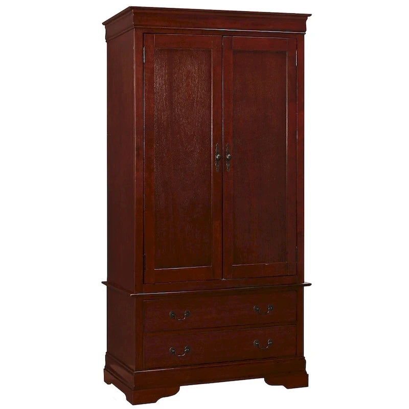 Armoire en bois de style classique – Blanc / Gris / Chêne / Beige / Cerisier / Expresso / Noir | 1 personne