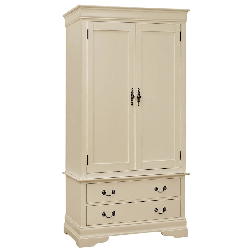 Armoire en bois de style classique – Blanc / Gris / Chêne / Beige / Cerisier / Expresso / Noir | 1 personne