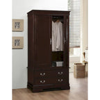 Armoire en bois de style classique – Blanc / Gris / Chêne / Beige / Cerisier / Expresso / Noir | 1 personne