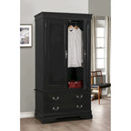 Armoire en bois de style classique – Blanc / Gris / Chêne / Beige / Cerisier / Expresso / Noir | 1 personne