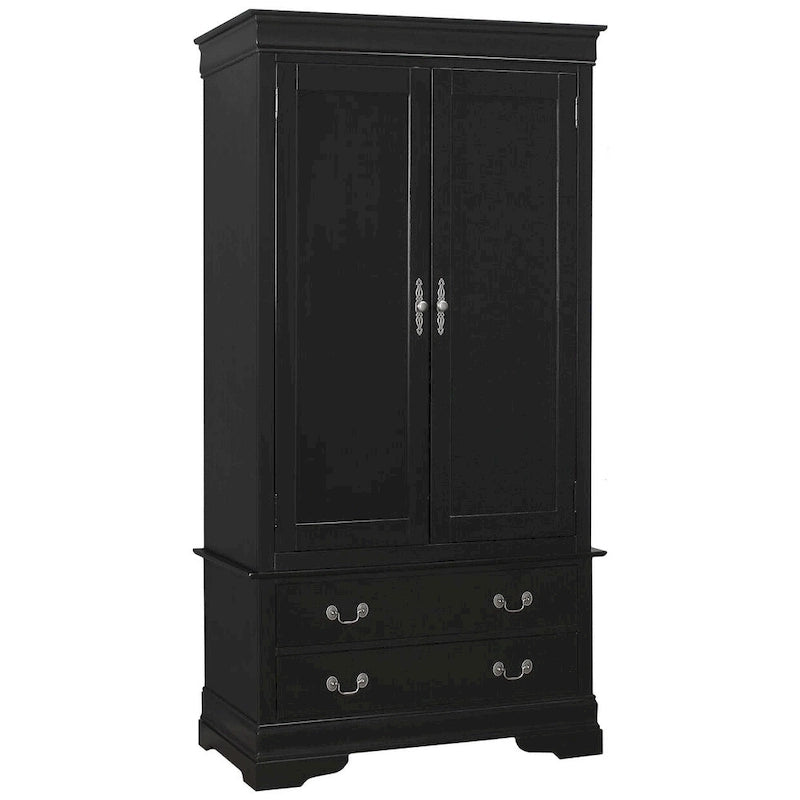 Armoire en bois de style classique – Blanc / Gris / Chêne / Beige / Cerisier / Expresso / Noir | 1 personne