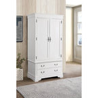 Armoire en bois de style classique – Blanc / Gris / Chêne / Beige / Cerisier / Expresso / Noir | 1 personne