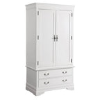 Armoire en bois de style classique – Blanc / Gris / Chêne / Beige / Cerisier / Expresso / Noir | 1 personne