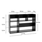 Étagère de rangement de bureau en MDF, noir/blanc/beige, pour une personne