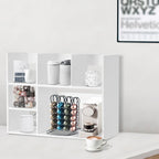 Étagère de rangement de bureau en MDF, noir/blanc/beige, pour une personne