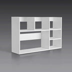 Étagère de rangement de bureau en MDF, noir/blanc/beige, pour une personne