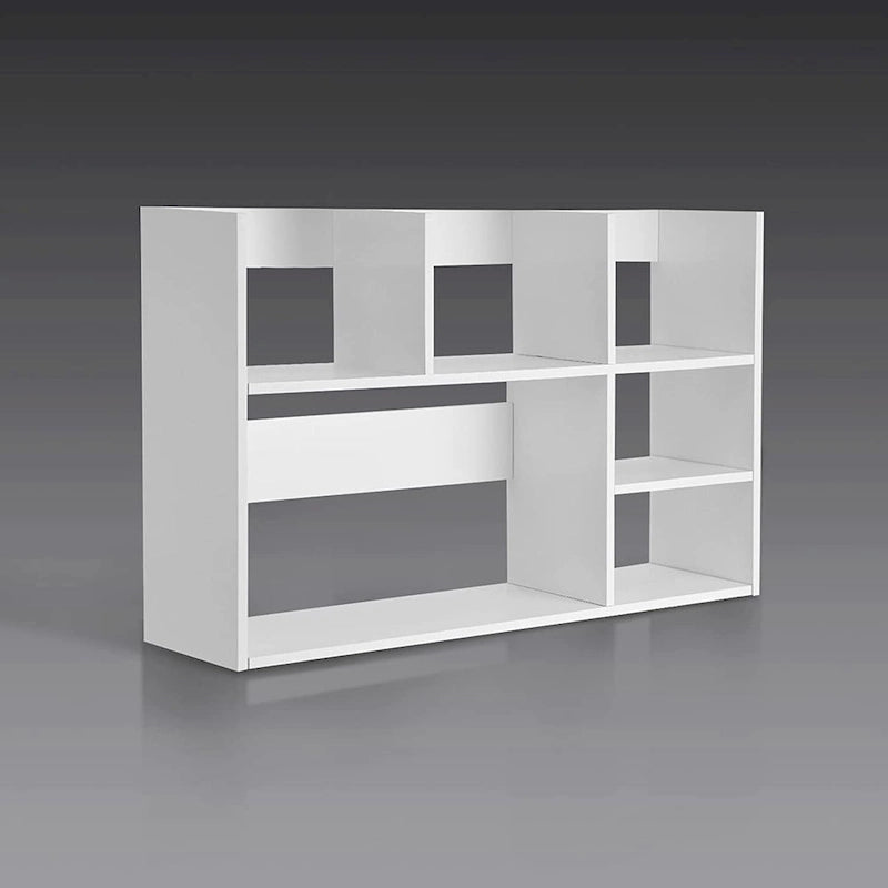 Étagère de rangement de bureau en MDF, noir/blanc/beige, pour une personne