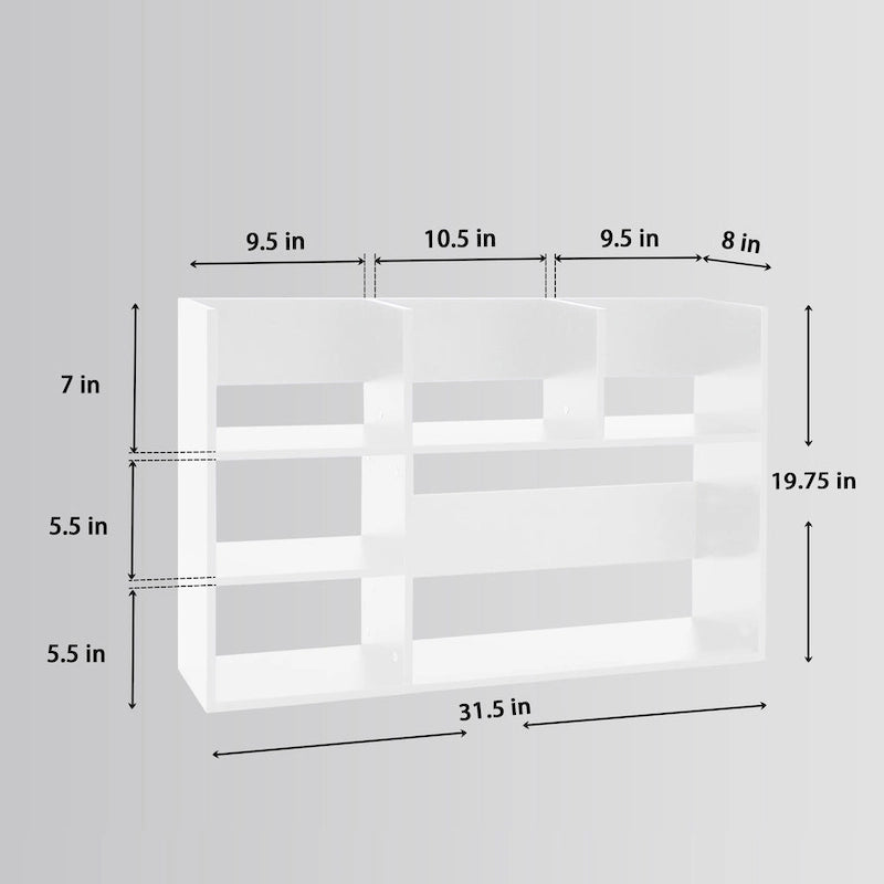 Étagère de rangement de bureau en MDF, noir/blanc/beige, pour une personne