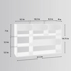 Étagère de rangement de bureau en MDF, noir/blanc/beige, pour une personne