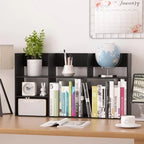 Étagère de rangement de bureau en MDF, noir/blanc/beige, pour une personne