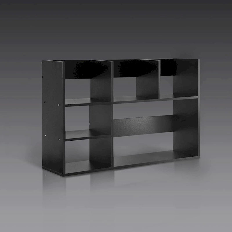 Étagère de rangement de bureau en MDF, noir/blanc/beige, pour une personne