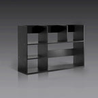Étagère de rangement de bureau en MDF, noir/blanc/beige, pour une personne