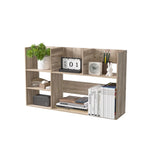 Étagère de rangement de bureau en MDF, noir/blanc/beige, pour une personne