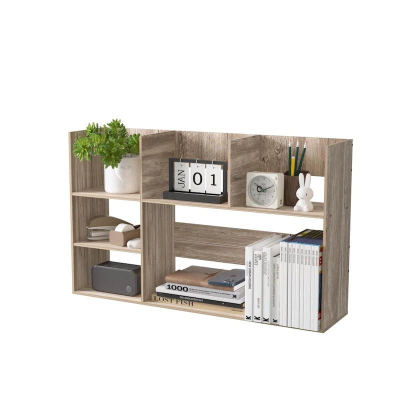 Étagère de rangement de bureau en MDF, noir/blanc/beige, pour une personne
