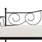 Lit de repos double en métal marron / blanc / noir, 1 personne