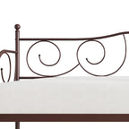 Lit de repos double en métal marron / blanc / noir, 1 personne