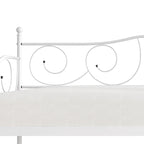 Lit de repos double en métal marron / blanc / noir, 1 personne