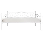 Lit de repos double en métal marron / blanc / noir, 1 personne