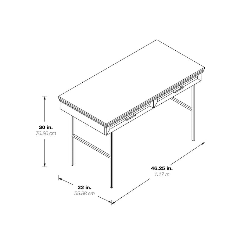 Bureau Espresso, simple, cadre en acier