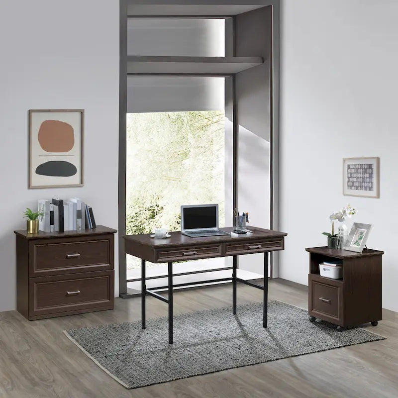 Bureau Espresso, simple, cadre en acier