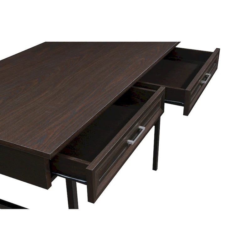 Bureau Espresso, simple, cadre en acier