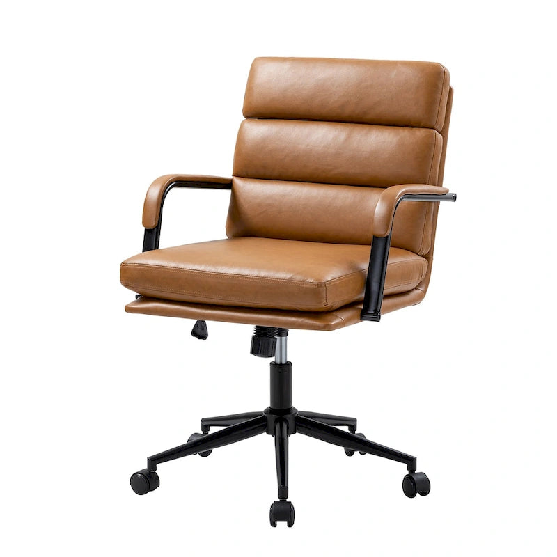 Chaise de bureau pivotante en similicuir avec inclinaison verrouillable, une place, multicolore