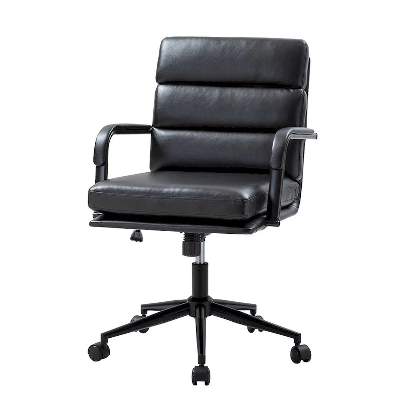 Chaise de bureau pivotante en similicuir avec inclinaison verrouillable, une place, multicolore