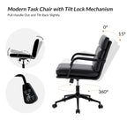 Chaise de bureau pivotante en similicuir avec inclinaison verrouillable, une place, multicolore