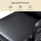 Chaise de bureau pivotante en similicuir avec inclinaison verrouillable, une place, multicolore