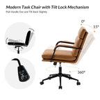 Chaise de bureau pivotante en similicuir avec inclinaison verrouillable, une place, multicolore