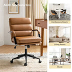 Chaise de bureau pivotante en similicuir avec inclinaison verrouillable, une place, multicolore