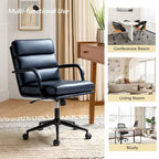 Chaise de bureau pivotante en similicuir avec inclinaison verrouillable, une place, multicolore