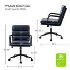 Chaise de bureau pivotante en similicuir avec inclinaison verrouillable, une place, multicolore
