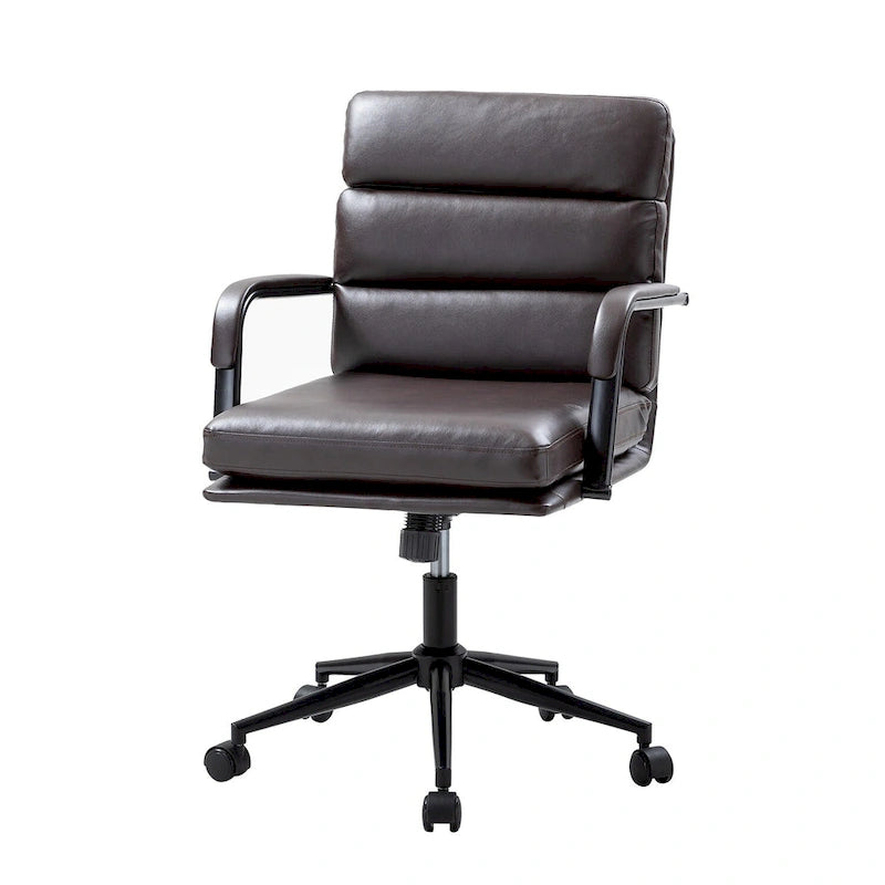 Chaise de bureau pivotante en similicuir avec inclinaison verrouillable, une place, multicolore