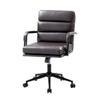 Chaise de bureau pivotante en similicuir avec inclinaison verrouillable, une place, multicolore