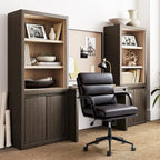 Chaise de bureau pivotante en similicuir avec inclinaison verrouillable, une place, multicolore