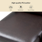 Chaise de bureau pivotante en similicuir avec inclinaison verrouillable, une place, multicolore