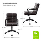 Chaise de bureau pivotante en similicuir avec inclinaison verrouillable, une place, multicolore