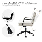 Chaise de bureau pivotante en similicuir avec inclinaison verrouillable, une place, multicolore