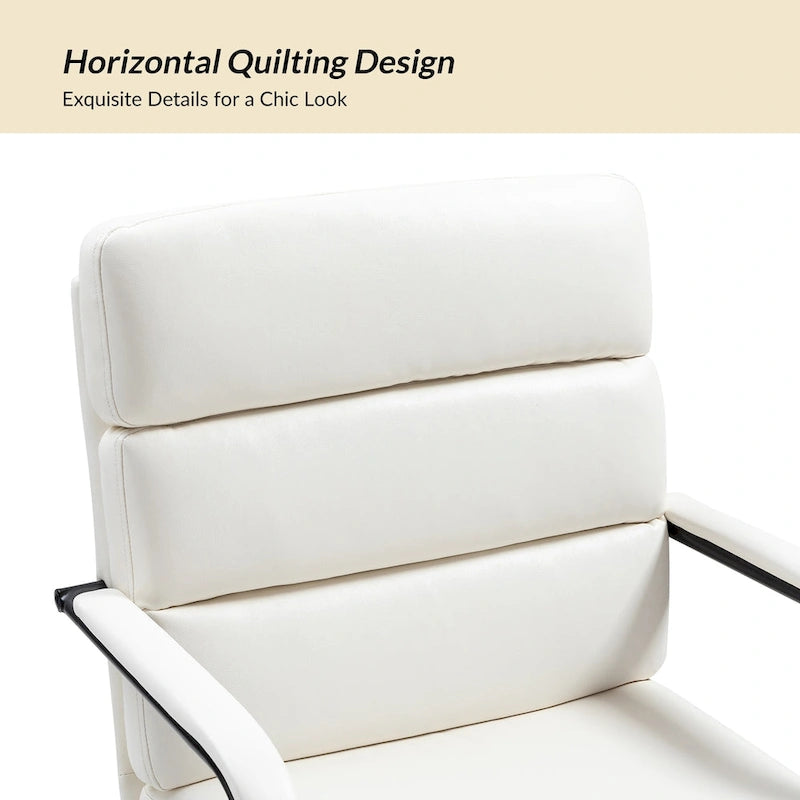 Chaise de bureau pivotante en similicuir avec inclinaison verrouillable, une place, multicolore