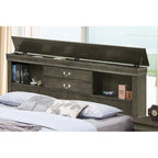 Lit de rangement traditionnel Queen en noir/cerise/blanc/gris/cappuccino pour 1 personne