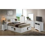 Lit de rangement traditionnel Queen en noir/cerise/blanc/gris/cappuccino pour 1 personne