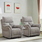 Fauteuil inclinable pivotant et à bascule en tissu gris/argenté/gris fumé, à inclinaison manuelle, une place