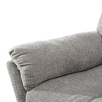 Fauteuil inclinable pivotant et à bascule en tissu gris/argenté/gris fumé, à inclinaison manuelle, une place